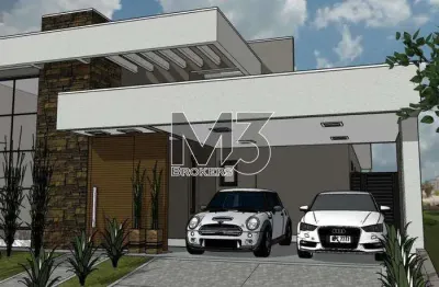 Casa à venda em paulínia, parque brasil 500, com 3 suítes, com 187 m², condominio royal garden