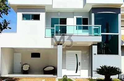 Sobrado à venda em paulínia, parque brasil 500, com 3 suítes, com 295 m², reserva real