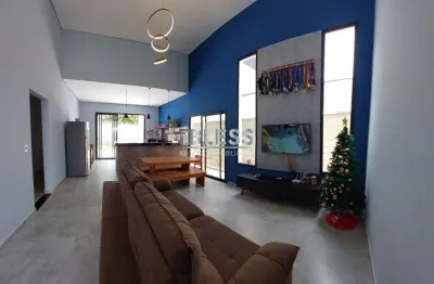 Casa térrea a venda em condomínio em itupeva,   casa com três  dormitórios sendo uma suite, escritório com lavabo cozinha estilo americano,  sala com