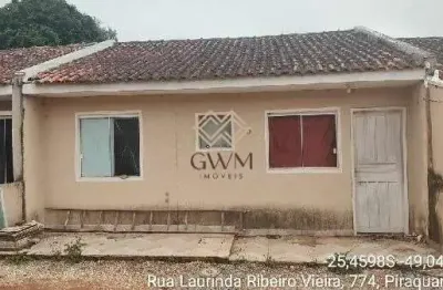 Casa em condomínio fechado com 1 quarto à venda na rua laurinda ribeiro vieira, 774, vila fuck, piraquara por r$ 113.610