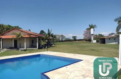 Chácara com 5 dormitórios à venda, 20000 m² por r$ 1.650.000,00 - altos do cercado - araçoiaba da serra/sp