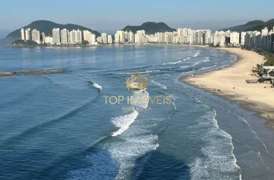 Vista panorâmica de frente para o mar na praia de pitangueiras guarujá