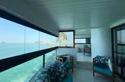 Apartamento frente mar total, com 3 suítes no morro do maluf - guarujá.
