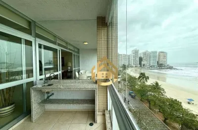 Apartamento com 4 dormitórios para alugar por r$ 8.000,00 - praia das pitangueiras frente mar - guarujá/sp