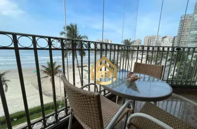 Apartamento com 3 dormitórios para alugar, 204 m² por r$ 12.500,00 - praia das asturias frente mar - guarujá/sp