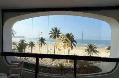 Apartamento com 3 dormitórios à venda, 196 m² por r$ 1.200.000,00 - praia das asturias frente mar - guarujá/sp