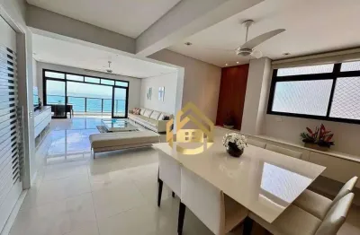 Apartamento com 4 dormitórios para alugar, 175 m² por r$ 8.000,00 - praia das asturias frente mar - guarujá/sp
