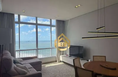 Apartamento com 3 dormitórios à venda, 95 m² por r$ 850.000,00 - praia das pitangueiras frente mar - guarujá/sp
