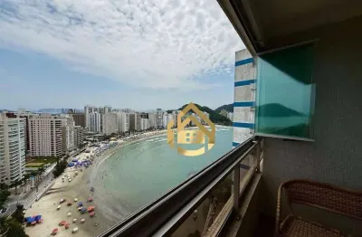 Apartamento com 2 dormitórios para alugar por r$ 6.500,00 - praia das asturias frente mar - guarujá/sp