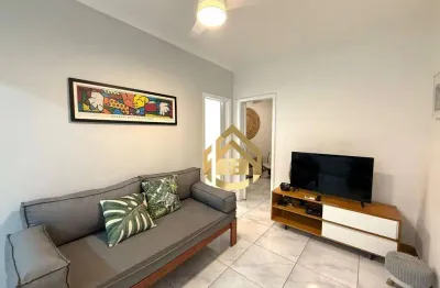 Apartamento com 2 dormitórios à venda por r$ 430.000,00 - praia do tombo - guarujá/sp