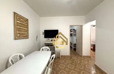 Apartamento 50 metros da praia com 2 dormitórios à venda por r$ 355.000 - praia das pitangueiras - guarujá/sp