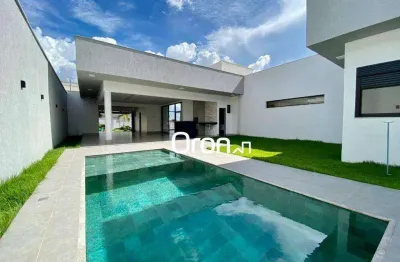 Casa com 4 dormitórios à venda, 279 m² por r$ 3.000.000,00 - condomínio do lago - goiânia/go