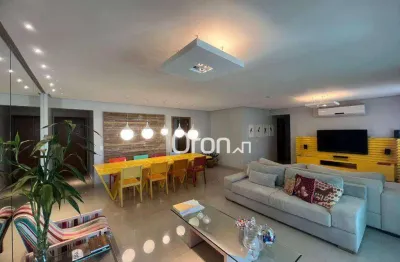 Apartamento mobiliado com 3 dormitórios à venda, 140 m² por r$ 1.320.000 - jardim goiás - goiânia/go