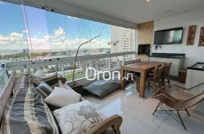 Apartamento equipado e mobiliado com 3 dormitórios à venda, 150 m² por r$ 1.400.000 - jardim goiás - goiânia/go