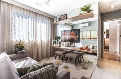 Flat com 1 dormitório à venda, 83 m² por r$ 295.000,00 - chácaras dona gê - goiânia/go