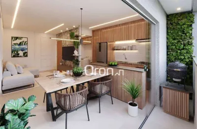 Apartamento com 3 dormitórios à venda, 73 m² por r$ 562.000,00 - parque amazônia - goiânia/go