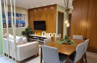 Apartamento com 2 dormitórios à venda, 51 m² por r$ 355.000,00 - vila rosa - goiânia/go