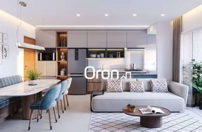 Apartamento com 2 dormitórios à venda, 65 m² por r$ 675.000,00 - setor oeste - goiânia/go