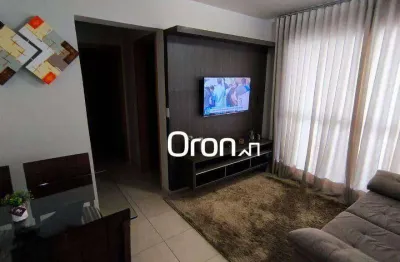 Apartamento mobiliado com 2 dormitórios à venda, 58 m² por r$ 399.500 - parque amazônia - goiânia/go