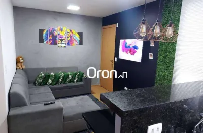 Apartamento com 2 dormitórios à venda, 39 m² por r$ 220.000,00 - conjunto monte carlo - goiânia/go