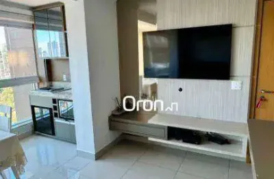 Flat mobiliado com 1 dormitório à venda, 44 m² por r$ 630.000 - setor bueno - goiânia/go