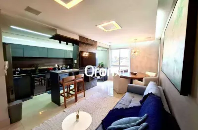 Apartamento mobiliado com 2 dormitórios à venda, 66 m² por r$ 550.000 - setor leste universitário - goiânia/go