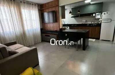 Apartamento mobiliado com 2 dormitórios à venda, 76 m² por r$ 474.000 - leste universitário - goiânia/go
