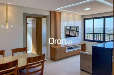 Apartamento mobiliado com 2 dormitórios à venda, 56 m² por r$ 499.000 - parque goiá condomínio clube - goiânia/go