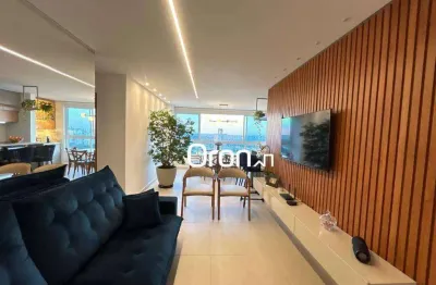 Apartamento mobiliado com 3 dormitórios à venda, 90 m² por r$ 749.000 - vila rosa - goiânia/go