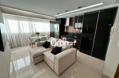 Flat mobiliado com 1 dormitório à venda, 42 m² por r$ 459.000 - setor marista - goiânia/go