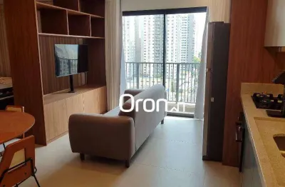Flat mobiliado com 1 dormitório à venda, 45 m² por r$ 650.000 - setor bueno - goiânia/go