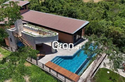 Casa mobiliada com 4 dormitórios à venda, 365 m² por r$ 3.450.000 - condomínio ecológico mansões morumbi - senador canedo/go