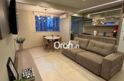 Flat mobiliado com 1 dormitório à venda, 45 m² por r$ 499.000 - park lozandes - goiânia/go