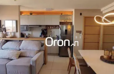 Apartamento mobiliado com 2 dormitórios à venda, 56 m² por r$ 370.000 - condomínio santa rita - goiânia/go