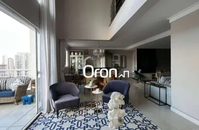 Apartamento duplex mobiliado com 3 dormitórios à venda, 180 m² por r$ 1.650.000 - setor bueno - goiânia/go