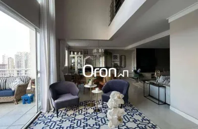 Apartamento duplex mobiliado com 3 dormitórios à venda, 180 m² por r$ 1.650.000 - setor bueno - goiânia/go