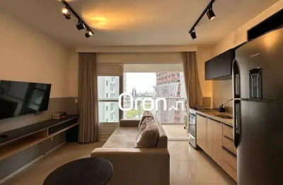 Flat mobiliado com 1 dormitório à venda, 45 m² por r$ 495.000 - jardim goiás - goiânia/go