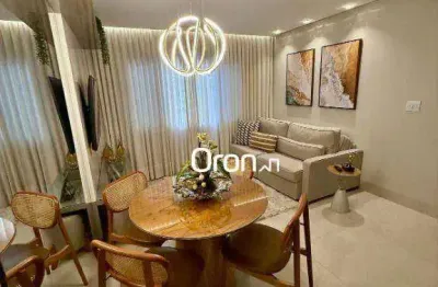 Apartamento mobiliado com 2 dormitórios à venda, 60 m² por r$ 455.000 - setor bueno - goiânia/go