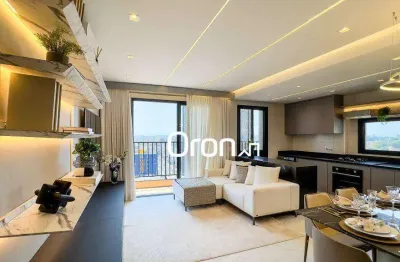 Apartamento mobiliado com 2 dormitórios à venda, 76 m² por r$ 1.200.000 - setor marista - goiânia/go