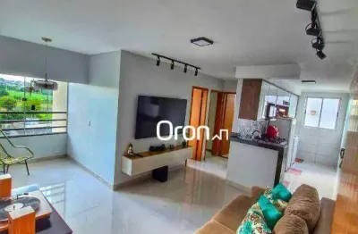 Apartamento mobiliado com 2 dormitórios à venda, 56 m² por r$ 305.000 - jardim presidente - goiânia/go