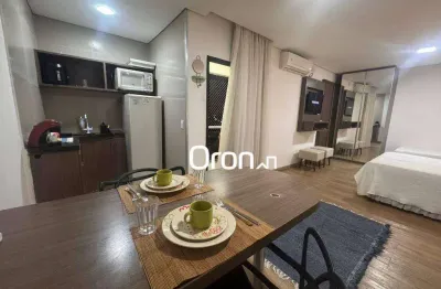 Flat mobiliado com 1 dormitório à venda, 34 m² por r$ 249.900 - setor pedro ludovico - goiânia/go