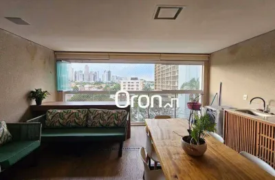 Flat mobiliado com 1 dormitório à venda, 63 m² por r$ 620.000 - jardim goiás - goiânia/go