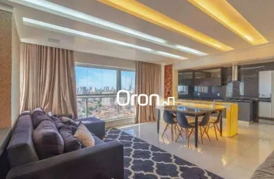 Apartamento mobiliado com 3 dormitórios à venda, 120 m² por r$ 1.180.000 - jardim américa - goiânia/go
