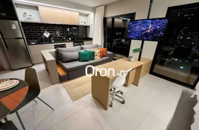 Flat mobiliado com 1 dormitório à venda, 46 m² por r$ 570.000 - setor bueno - goiânia/go