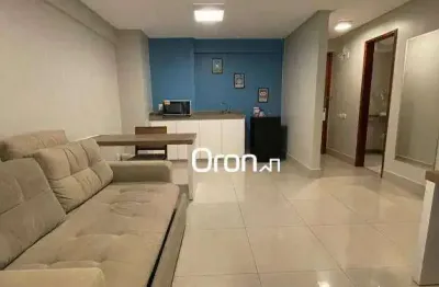 Studio mobiliado com 1 dormitório à venda, 38 m² por r$ 190.000 - setor oeste - goiânia/go