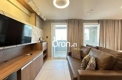 Flat mobiliado com 1 dormitório à venda, 39 m² por r$ 489.000 - jardim goiás - goiânia/go