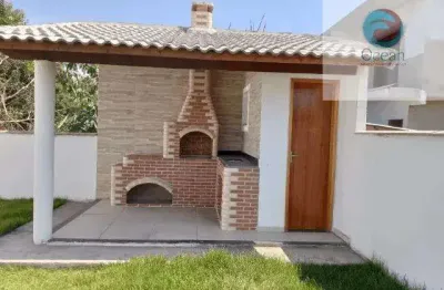 Ocean vende: jardim atlântico central, casa, 2 quartos sendo 1 suíte com closet, área gourmet