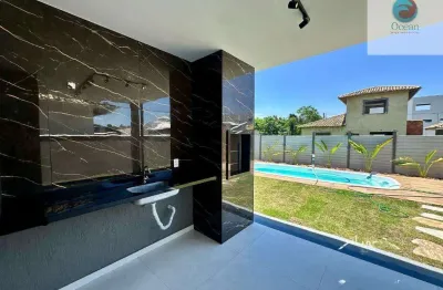 Ocean vende: maricá, condomínio pedra de inoã, casa 3 quartos(1suíte+closet), área gourmet, piscina