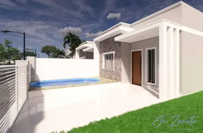 Casa com piscina  pontal do paraná santa terezinha r$ 330.000,00