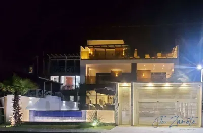 Casa alto padrão 7 quartos beira mar em guaratuba, balneário brejatuba